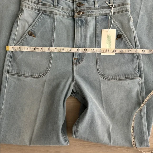 FRAME Ali Wide Leg Triple Waist Tie Jeans Size 27 wideleg, barrel, bell bottoms - Picture 14 of 15